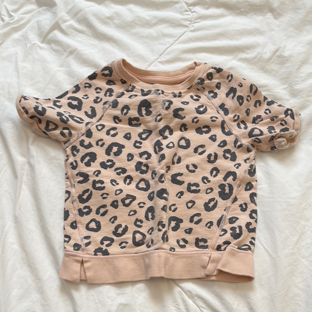 Leopard Print Kids Top, art class, 4t